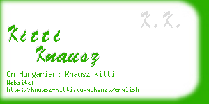 kitti knausz business card